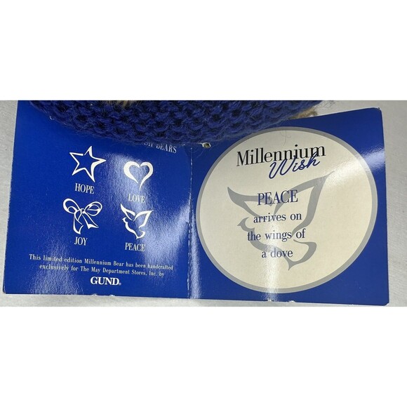 Limited Edition Millenium Joy & Peace Gund Bears Large 26” Plush - Picture 9 of 13